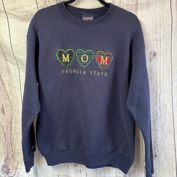 Vintage Other - Vintage 90s Jansport Navy Blue Georgia State Mom Sweatshirt Long sleeve M